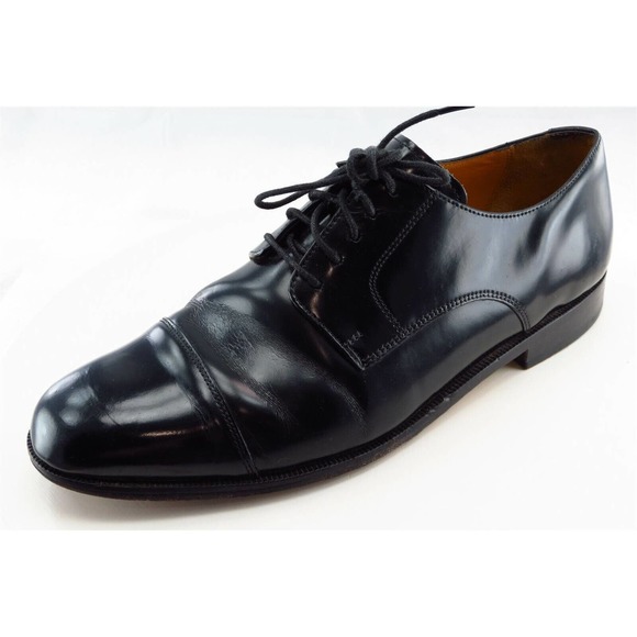 Cole Haan Shoes Sz 11‎ M Almond Toe Black Derby Oxfords Patent Leather Men main image 5